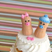 Lil' Peanut Baby Shower Fondant Toppers