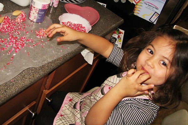 Taste-testing Valentine fortune cookies