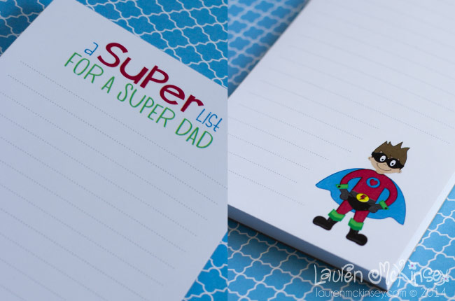 Lauren McKinsey Super Dad Notepad