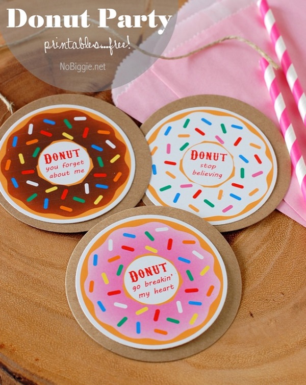 Donut Party free printables by No Biggie