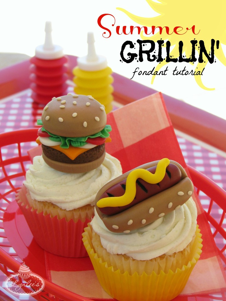 Summer Grillin' hamburger & hot dog fondant tutorial ~ Lynlee's