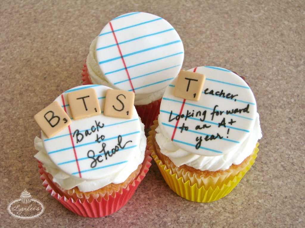 Back to School Fondant Cupcake Toppers