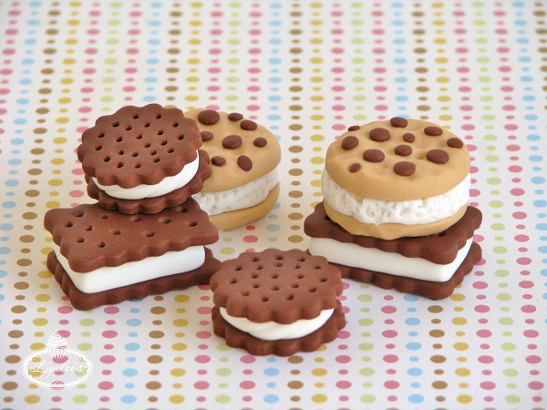 Ice Cream Sandwich fondant toppers ~ Lynlee's