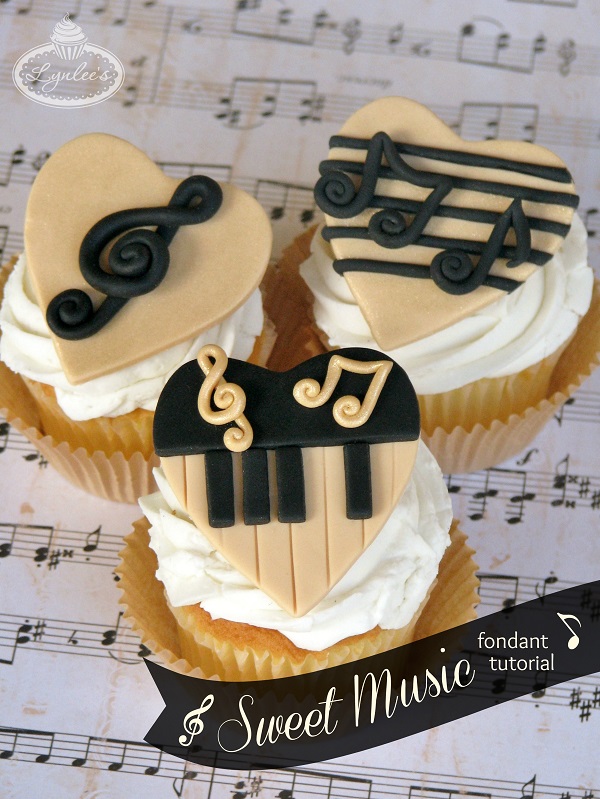 Sweet Music fondant cupcake tutorials