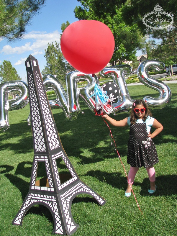 An American Girl in Paris Party Eiffel Tower balloons ~ Lynlee's