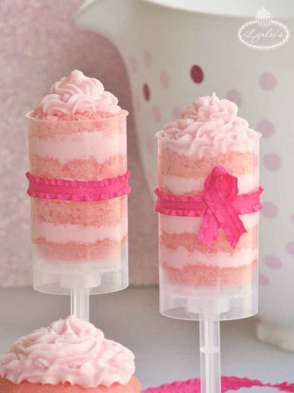 Pink Push Pop cakes and cupcakes