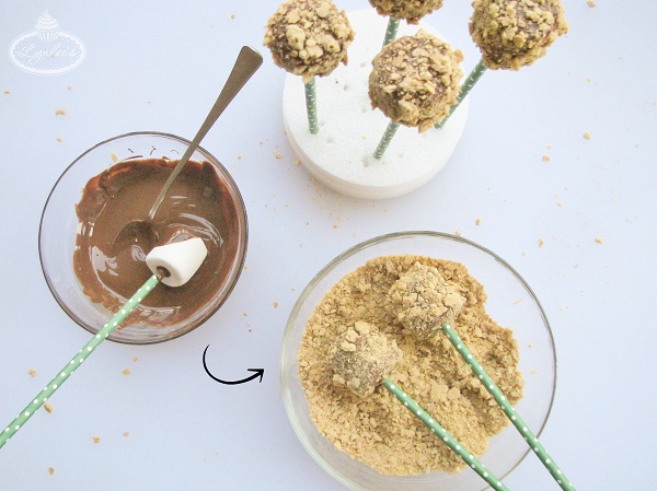 S'mores Pops tutorial 4th step