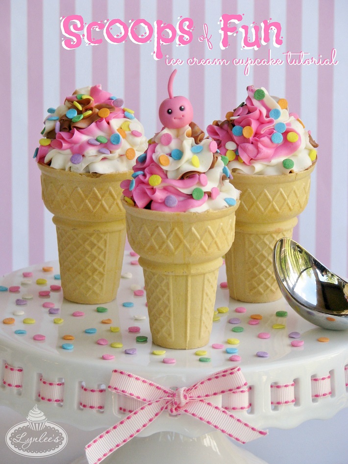 Scoops of Fun Ice Cream Cupcake Tutorial