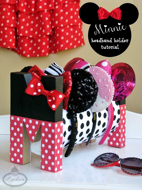 Disney Minnie Mouse headband holder tutorial ~ Lynlee's