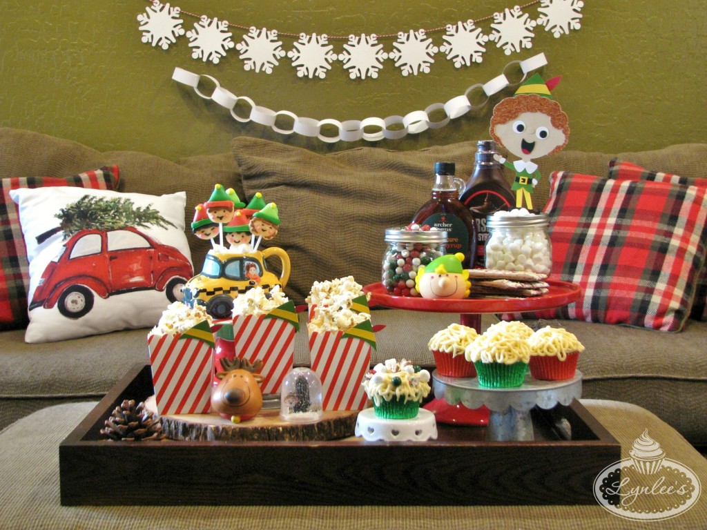 elf-movie-watching-party-food-table