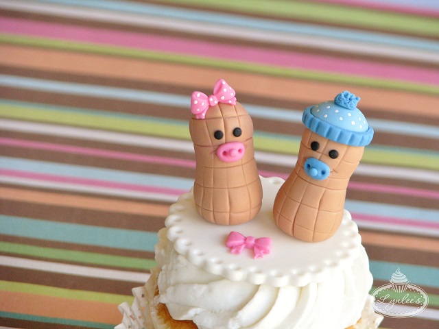 Lil’ Peanut Baby Shower Fondant Toppers
