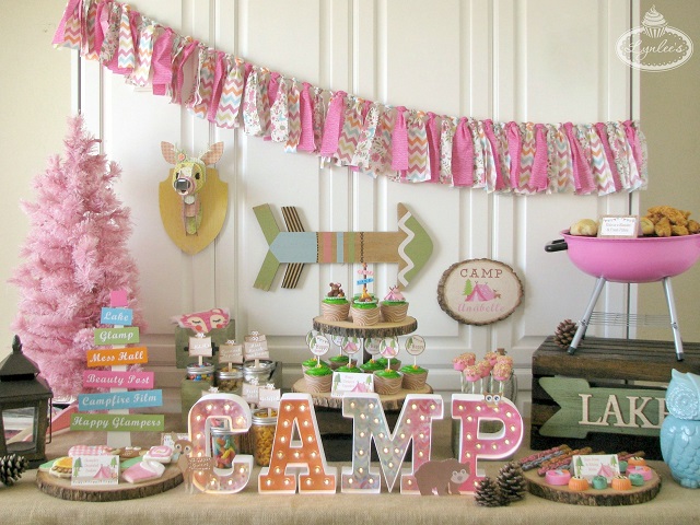 Glamping Sleepover food table ~ Lynlee's